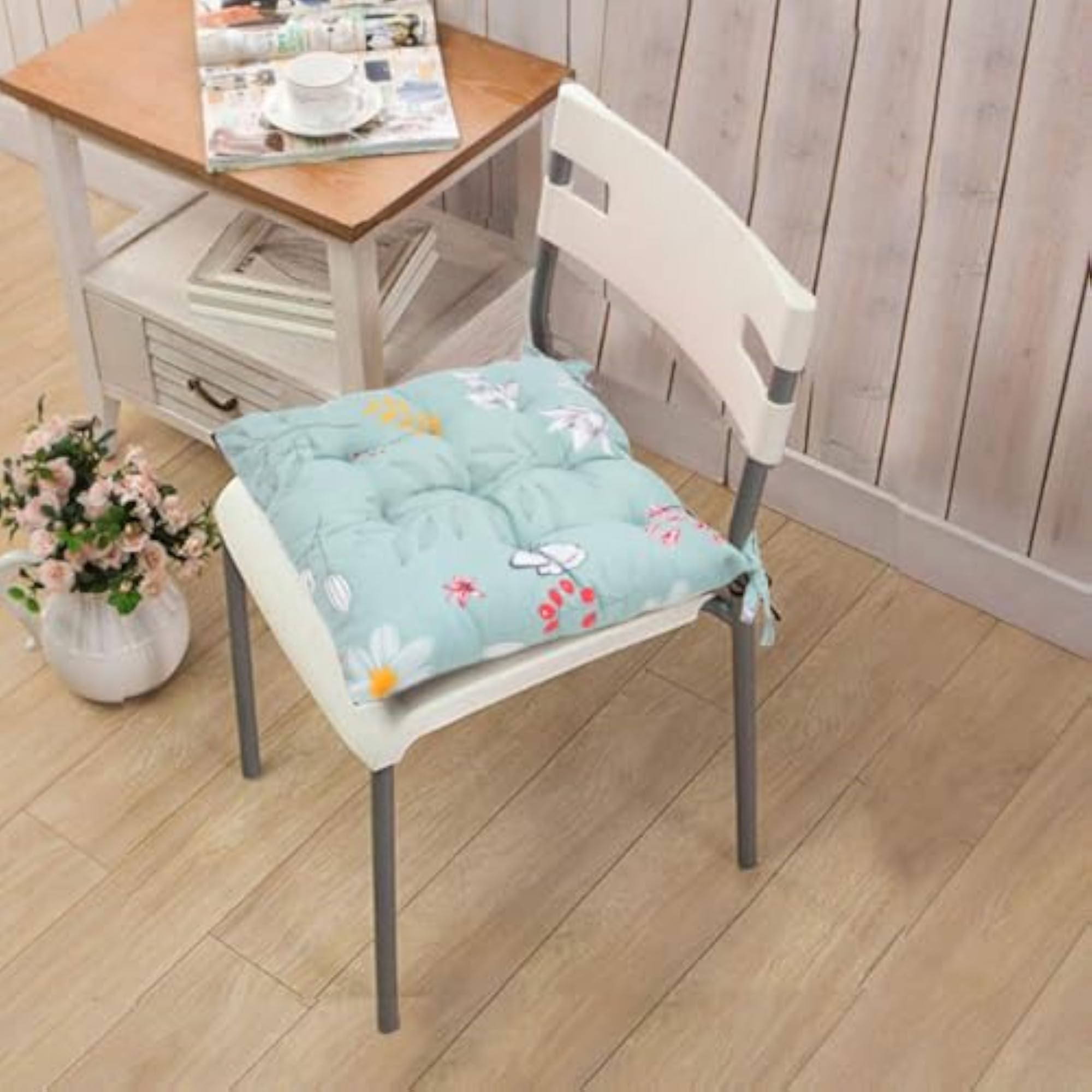 Microfiber Cotton Chair Cushion 16x16 Inch, Pack of 2